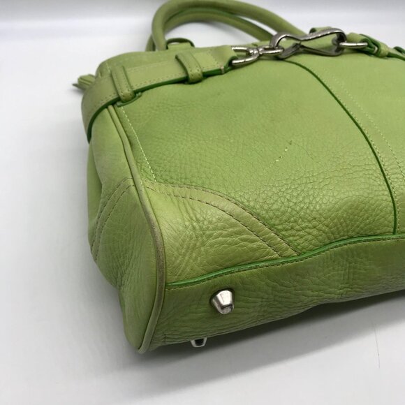 Coach Vintage Light Green Leather Hampton Satchel Bag F-10688 - Picture 7 of 12